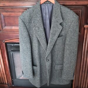 Classic Blue and Gray Harris Treed  Men's Blazer